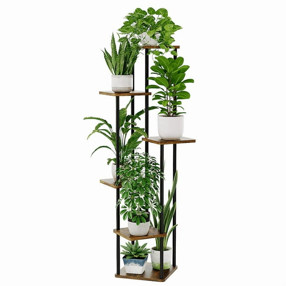 Plant Stand 6 Tier Indoor Metal Flower Shelf for Multiple Plants Corner Tall Flower Holders for Patio Garden Living Room Balcony Bedroom