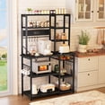 thumbnail image 4 of Amadwell 39.4" Large Bakers Rack, 6-Tier Microwave Stand with Power Outlets, Kitchen Shelf with Wire Basket, 4 of 8