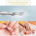thumbnail image 4 of Tijeras profesionales para cutículas, tijeras para uñas, tijeras para cejas, hoja curva de acero inoxidable para manicura, pedicura, belleza, cuidado de uñas, pestañas y más., 4 of 5