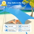 thumbnail image 2 of Beach Canopy Tent Sun Shade with UPF 50+ UV Protection, Beach Tent Sun Shelter with Sandbags, Poles and Ground Pegs and Anti-Wind Ropes for Outdoor, Camping, Backyard and Picnics, 2 of 7