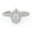 White Gold, variant on AFFY Teardrop Half Eternity Halo Solitaire Engagement Rings for Women, IGI Certified 1.00 Carat (ctw) Pear And Round Cut Lab Grown Diamond Ring In 14K Solid White Gold F-G-H, SI Quality Ring-4