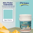 thumbnail image 2 of PINTEX Kit Pinta-me Pintura Vinil-Acrílica 19 L | Incluye Brocha, Mini Rodillo, Felpas, Masking Tape y Plastiprotector | Acabado Mate | Fácil Aplicación | Interiores y Exteriores | Aguamarina, 2 of 5
