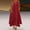 Red, variant on ZZwxWA Womens Dresses Cotton Linen Vintage Half Button Dress, Irregular Hem Flowy Crewneck Bohemian Long Dress with Pocket Ladies Plus Size Solid Color Sundress