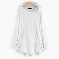 thumbnail image 4 of Womens Winter Jacket Plus Size Button Plush Tops Hooded Loose Cardigan Wool Coat Jacket Pink XXXXXL, 4 of 8