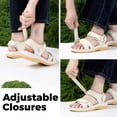 thumbnail image 3 of FitVille Women's Wide Arch Support Sandals Adjustable Ankle Strap Flat Sandals For Women, 3 of 6