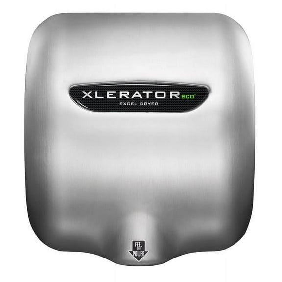 Excel Dryer 110-120V 4.3-4.5A Xlerator SI SB ECO Hand Dryer, Brushed Stainless Steel