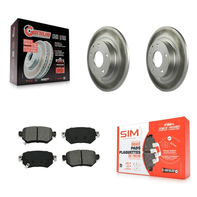 Transit Auto Rear Coated Disc Brake Rotors and Semi-Metallic Pads Kit for Car 2016-2021 Mazda 6 KGS-101771
