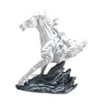 thumbnail image 2 of Estatua de caballo al galope Estatua de caballo corriendo Arte Significado de éxito Caballo de pie blanco, 2 of 9