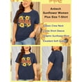 thumbnail image 5 of Anbech MAMA Sunflower Plus Size T-Shirts for Women Graphic Sunflower with Butterflies Print Oversize Short Sleeves T-Shirt with Round Neck, 5 of 9