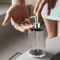 thumbnail image 3 of Round Wave Design Hand Soap Dispenser Bottle, Stylish Refillable Lotion Pump Container for Bathroom and Kitchen, Decorative Hand Wash Bottle for Modern Home Sink Station and Vanity Use, 420ml, Gray, 3 of 7