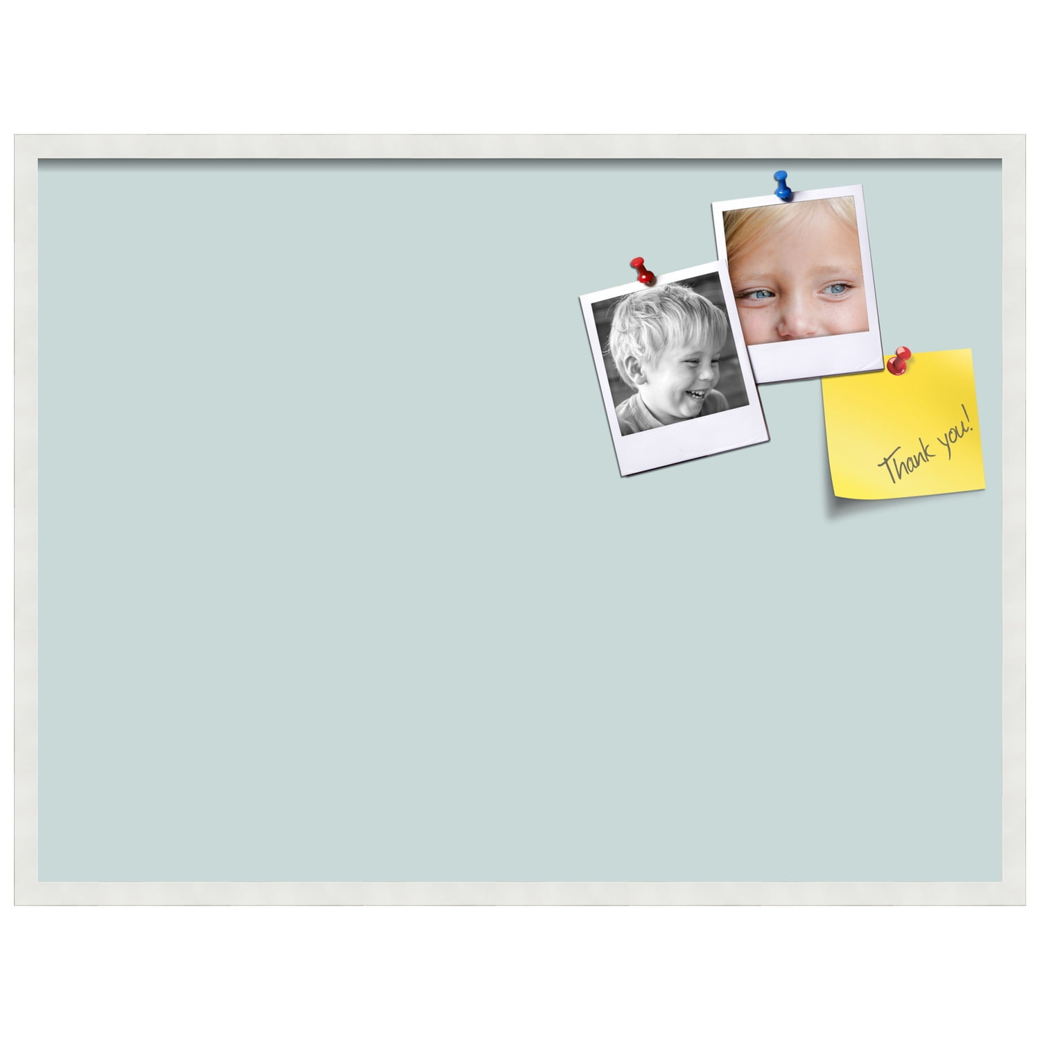 PinPix 40x30 Custom Cork Bulletin Board Soft Blue Poster Board Has a Fabric Style Canvas Finish, Framed in Soft Blue, by ArtToFrames (PinPix-1814)