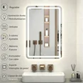 thumbnail image 2 of Espejo de Baño Inteligente Cuadrado 40x60cm con Antivaho, Luz LED Táctil 3 Modos y Regulación de Brillo TGOZVZR, 2 of 10