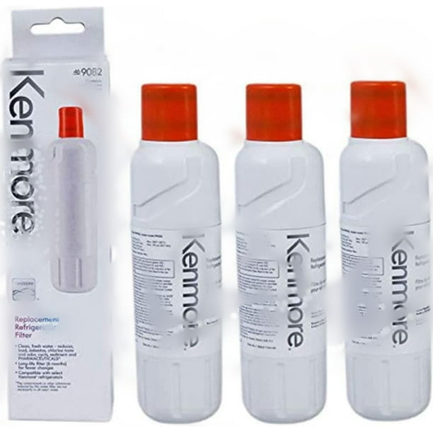 Ice and Water Filter Refrigerator Replacement Kenmore, 9082, 3Pack