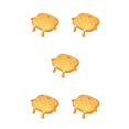 thumbnail image 3 of Bewildely Cojín de asiento con forma de tostada de felpa Adorable reemplazo de dibujos animados suave sillón de oficina almohadilla para Type2 NO2, 3 of 6