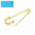 thumbnail image 4 of Uxcell Safety Pins 1.97 inch Large Metal Sewing Pins Gold Tone 20Pcs, 4 of 5