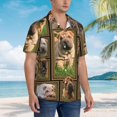 thumbnail image 6 of Sharpei Men'S 3d Print Casual Button Down Shirts, Novelty Hawaiian Short Sleeves 2xl, 6 of 7