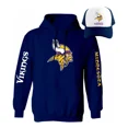 thumbnail image 1 of Kit De Sudadera + Gorra Sublimada Modelo Minnesota Vikings, 1 of 4