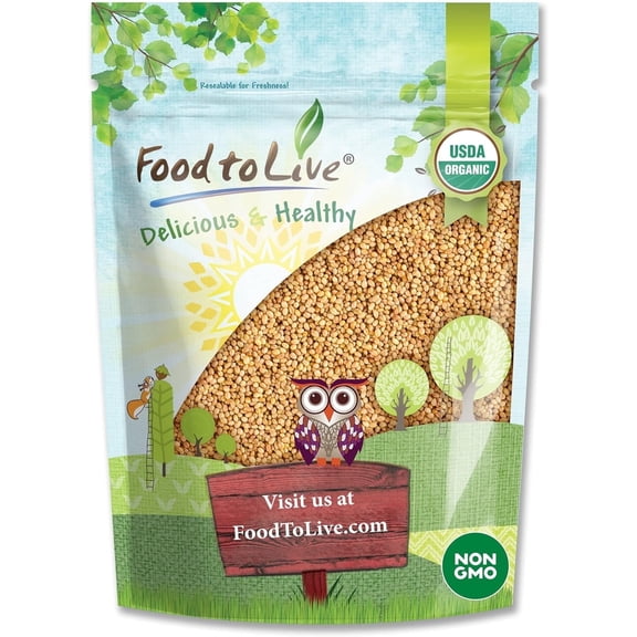 Organic Clover Seeds, 8 Ounces - Non-GMO, Sproutable, Kosher, Raw, Vegan - by Food to Live