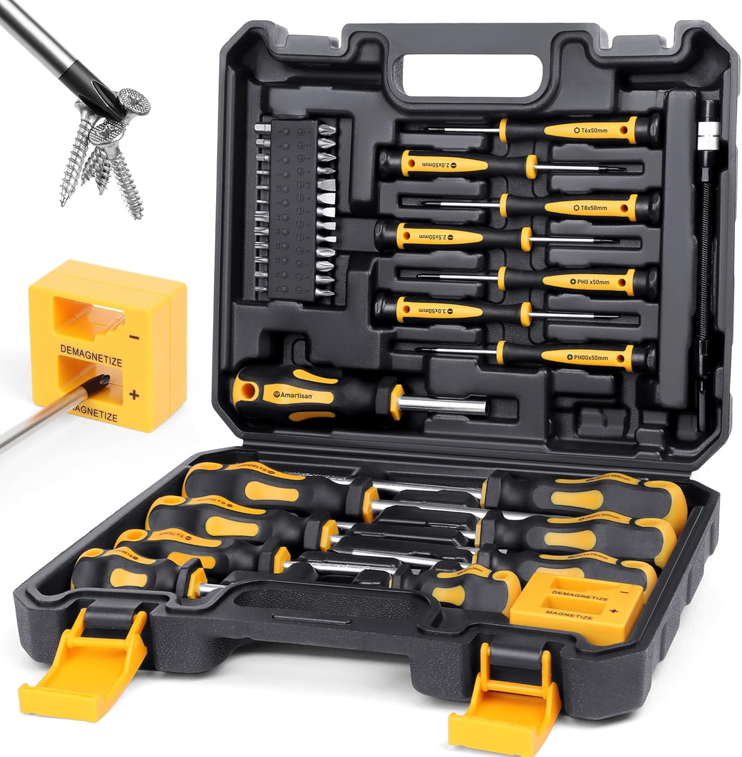 Stalwart 26-Piece Screwdriver Set with Wall Mount, Stand, Magnetic