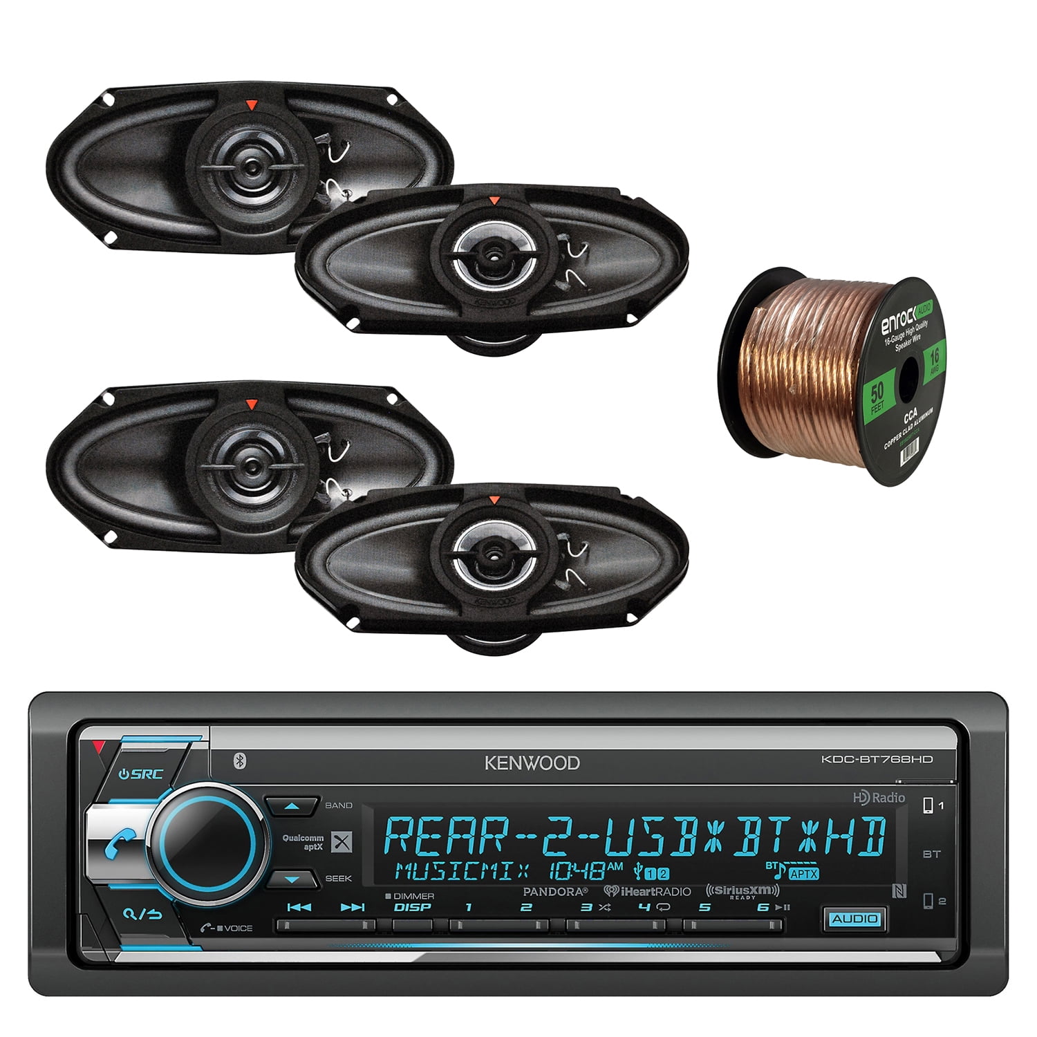 Kenwood Single Din CD/AM/FM Car Audio Receiver with /Bluetooth with