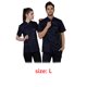 thumbnail image 3 of CHEF DE ALGODÓN UNIFORM UNIFORM UNIFORMA CAMISETAS CORTAS DE VERANO PARA HOMBRES CHEFE DE CHEF APRONES BOTONES Sudaderas para la parrilla Restaurante Bar tienda Cafés azul L Inevent HA012099-12, 3 of 7