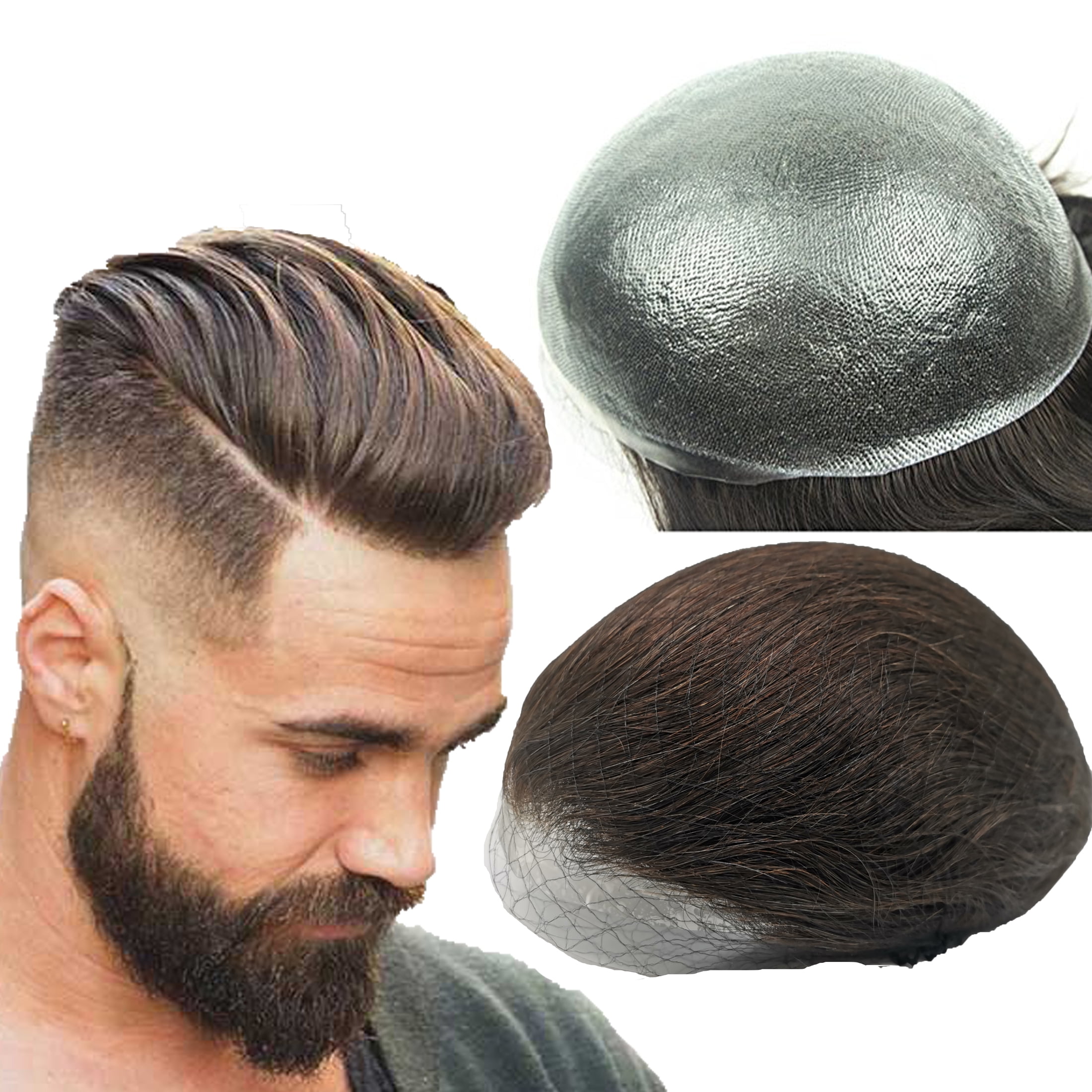 PU Skin Toupee for Men NLW European Human Hair Pieces for Men hair  replacemnt system in 10x8