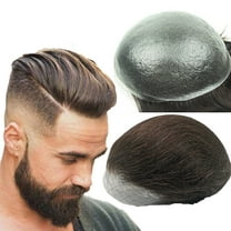 PU Skin Toupee for Men NLW European Human Hair Pieces for Men hair replacemnt system in 10x8" PU Thin Skin 0.04cm Thick toupee #2 Dark Brown