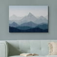 thumbnail image 3 of PixonSign Canvas Print Wall Art Navy Blue Misty Mountain Range Nature Wilderness Illustrations Fine Art Decorative Farmhouse/Country Relax/Calm/Cozy Multicolor Zen for Bedroom - 32"x48", 3 of 5