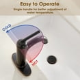 thumbnail image 4 of Wowkk Bathroom Faucet Oil Rubbed Bronze Bathroom Sink Faucets Single Handle Vanity Faucet Pop-Up Drain Included, Modern RV Faucet with Water Supply Line and Deck Mount 1 Hole or 3 Hole, 4 of 10