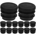 thumbnail image 1 of 100Set Round Black Plastic Plugs for Sealing Pipes Home Use, 1 of 9