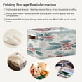 thumbnail image 6 of Blue Gray Snowflake Holly Leaves Berries Christmas Square Storage Bins with Handles Collapsible Containing Box 2 Packs, 6 of 9