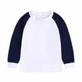 thumbnail image 4 of Odeerbi Infant Boys Girls Cotton Pajamas Set Kids Raglan Sleeve jammies Fall Winter Round Neck 2024 Long Sleeve Top Long Pants Home Nightshirt Set Navy 3-6 Months, 4 of 9