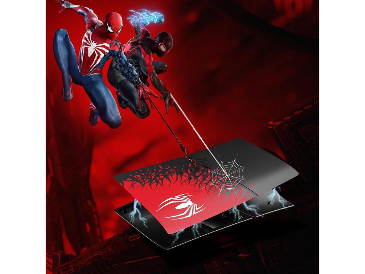 [Faceplate for PS5 Slim Digital Edition] - Superhero Spider - Man 2 Plates for PS5 Console Cover Plates, Premium ABS Faceplate Shell Covers for PlayStation 5 Slim Digital Edition