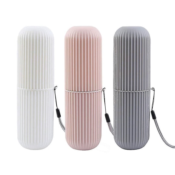 3pcs Toothbrush Travel Case Portable Toothbrush Holder Dust-proof Toothbrush Cup Containers For Travel