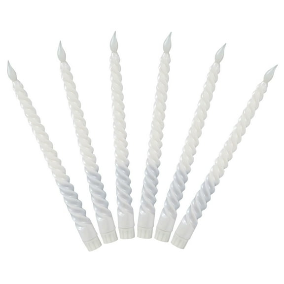 Masteelf 6pcs Spiral Taper Candles For Home Decor Flameless Led Candle Arrangements Stylish Alternative Dinner Lights For Birthday And Holiday