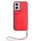 thumbnail image 2 of For Motorola Edge 50 Fusion 5G Case Card Holder Kickstand Skin-Touch Phone Cover with Wrist Strap -, 2 of 5