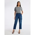 thumbnail image 2 of Sofia by Sofia Vergara Women's and Women's Plus Size Cargo Barrel Jeans, 26.5" Inseam, Sizes 0-26, 2 of 5