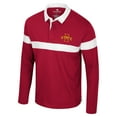 thumbnail image 2 of Men's Colosseum  Cardinal Iowa State Cyclones Too Cool For School Long Sleeve Polo, 2 of 3