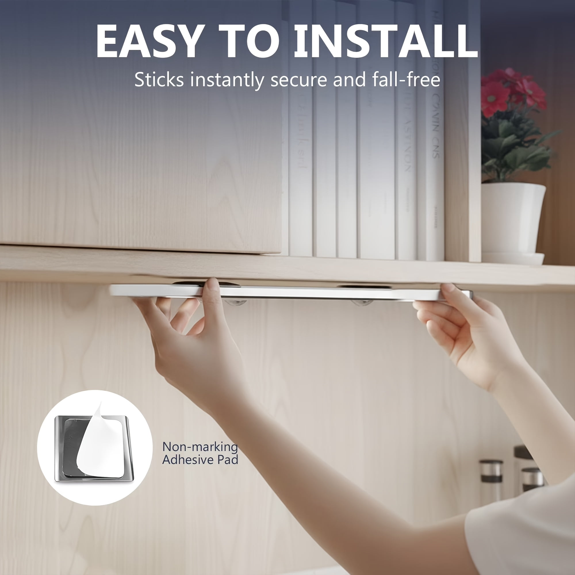2-Pack 11.8'' Under Cabinet Lights, Motion Sensor Closet Lights, USB Rechargeable Wireless Cabinet Lighting, 5 Color Temps Magnetic Light for Kitchen, Pantry