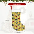 thumbnail image 4 of Daiia 90s Audio Tape Print Christmas Stocking，18"Large Knitted Xmas Stocking for Kids, Family Stocking for Fireplace Christmas Holiday Party Decoration, 4 of 7