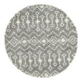 thumbnail image 2 of Unique Loom Moroccan Trellis Shag Collection Area Rug - Meknes (5' 3" Round Gray/Ivory), 2 of 6