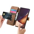 thumbnail image 2 of Decase Fashion Anti-Scratch Case for Samsung Galaxy Note 20 Ultra Shockproof Wallet Cover with RFID Blocking Wrist Strap Flip Credit Card Holder Slot, Folio PU Leather+TPU Bumper Back Cover,Brown, 2 of 5