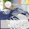 thumbnail image 2 of Cal King 4 Piece Bedding Set Sea Coral Navy Blue Soft Breathable Duvet Cover and Pillowcase,Simple Minimalist Style Duvet Cover Set Washable Bed Sheets for Bedroom Dormitory Guest Room, 2 of 9