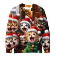 thumbnail image 2 of Fznquz Long Sleeve Blouses for Women Christmas Sweatshirts Winter Multicolor Cute Graphic Animal Print Womens Shirts Dressy, 2 of 4