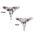 thumbnail image 3 of Balery Lilies Flowers Tangas de Algodón para Mujer con Estampado – Ropa Interior Sexy, Transpirable, G-string-Large, 3 of 6