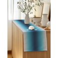 thumbnail image 5 of Table Runner 48 Inches Long for Kitchen Dining, Blue Teal Grey Ombre Dresser Scarf Farmhouse, Dining Table Decorations for Wedding/Parties, Farmhouse Gradient Minimalist 13 x 48 In, 5 of 8