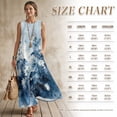thumbnail image 7 of Xoenoiee Lotus Flower Ink-Wash Print Womens Cotton Linen Summer Dresses Sleeveless Crewneck Maxi Dress with Pockets, Travel Sundress 2026 Trendy Loose Fit Long Dress for Beach Cruise, Size M, 7 of 7