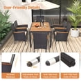 thumbnail image 4 of YYAo Patio Dining Table, Outdoor Dining Set, Picnic Set, 7 Pieces Outdoor Dining Set with Umbrella Hole for Backyard, 4 of 8