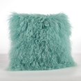 thumbnail image 4 of SARO 3564.BG16S 16 in. Square Wool Mongolian Lamb Fur Throw Pillow  Blue & Grey, 4 of 5