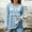 Light Blue&18#0819k, variant on White Women's Boho Tops Raw Hem V Neck Button Gauze Long Sleeve Shirts Women Frayed Fringe Patchwork Loose Vintage Fall Winter Dressy Tunic Tops for Women